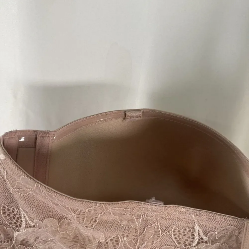 Torrid Curve Strapless Bra Women's 46DDD Tan Beige Hook and Eye